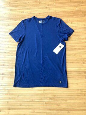Saxx Snooze Short Sleeve Tee Lounge Sleep Relaxed Fit Mens Small S Blue NWT